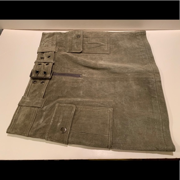JUNIOR’S GENUINE SUEDE LEATHER MINI SKIRT. - Picture 3 of 15